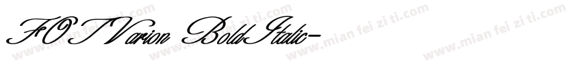 FOTVarion BoldItalic字体转换